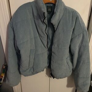 Wild Fable Light Blue Corduroy Puffer Jacket